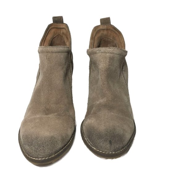 Jeffrey Campbell Rosalee Distressed Taupe Suede Booties Size 9.5 - Picture 5 of 10